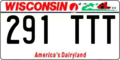 WI license plate 291TTT