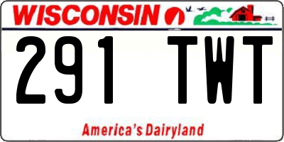 WI license plate 291TWT