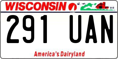 WI license plate 291UAN