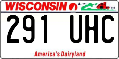 WI license plate 291UHC