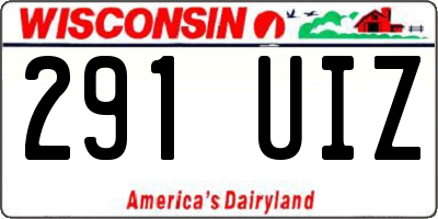 WI license plate 291UIZ