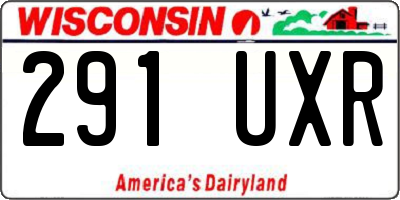 WI license plate 291UXR