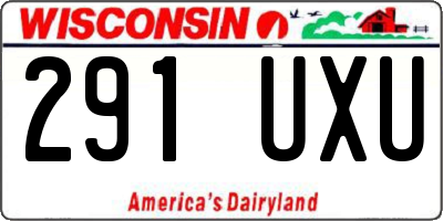 WI license plate 291UXU