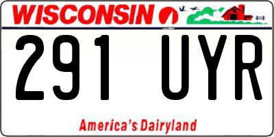 WI license plate 291UYR