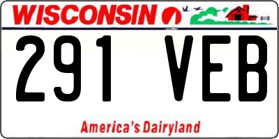 WI license plate 291VEB