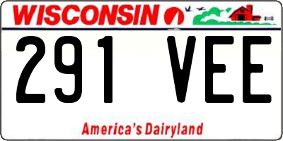 WI license plate 291VEE