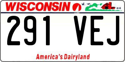 WI license plate 291VEJ