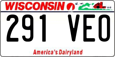WI license plate 291VEO