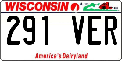 WI license plate 291VER