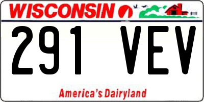 WI license plate 291VEV