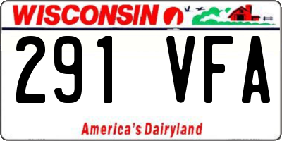 WI license plate 291VFA