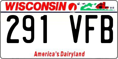 WI license plate 291VFB