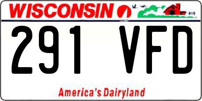 WI license plate 291VFD