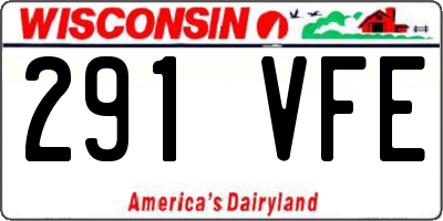 WI license plate 291VFE