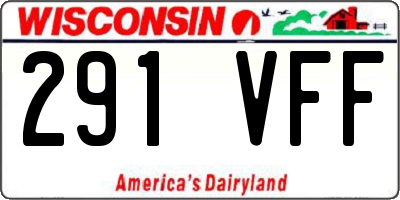 WI license plate 291VFF