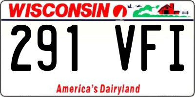 WI license plate 291VFI