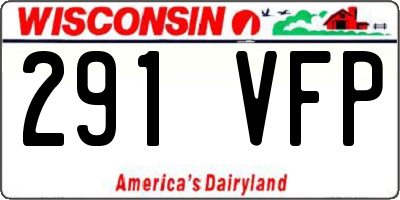 WI license plate 291VFP