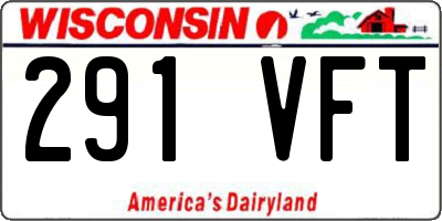 WI license plate 291VFT