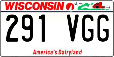 WI license plate 291VGG