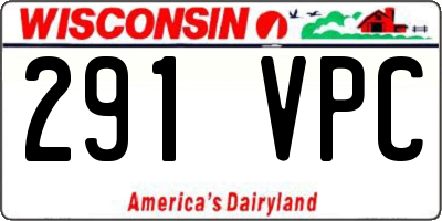 WI license plate 291VPC