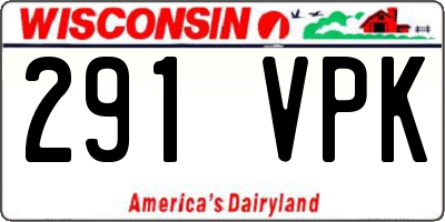 WI license plate 291VPK
