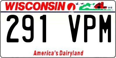 WI license plate 291VPM