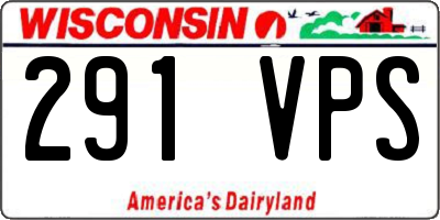 WI license plate 291VPS