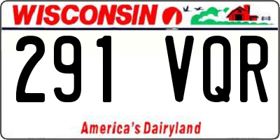 WI license plate 291VQR