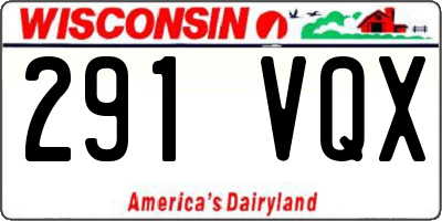WI license plate 291VQX