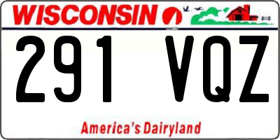 WI license plate 291VQZ