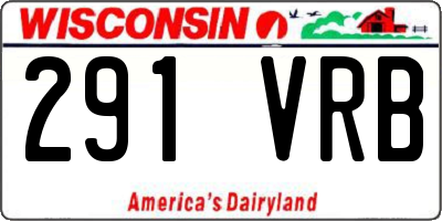 WI license plate 291VRB