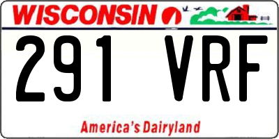 WI license plate 291VRF