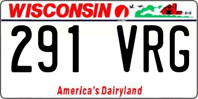 WI license plate 291VRG