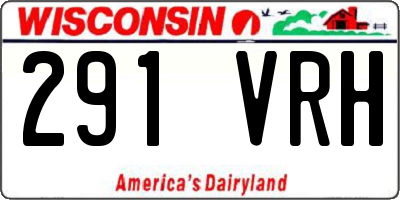 WI license plate 291VRH