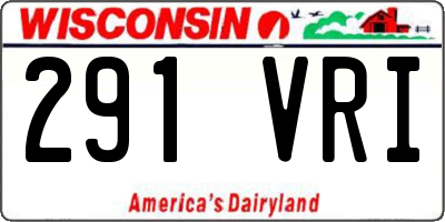 WI license plate 291VRI
