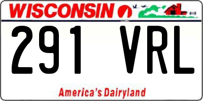 WI license plate 291VRL