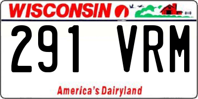 WI license plate 291VRM