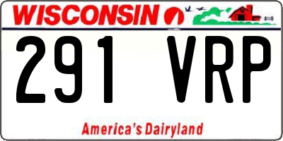 WI license plate 291VRP
