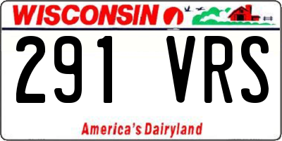 WI license plate 291VRS