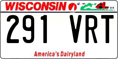 WI license plate 291VRT