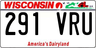 WI license plate 291VRU