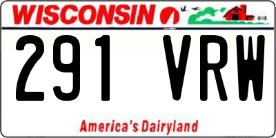 WI license plate 291VRW