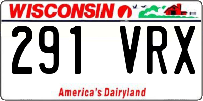 WI license plate 291VRX
