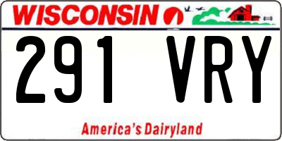 WI license plate 291VRY