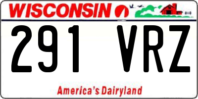 WI license plate 291VRZ