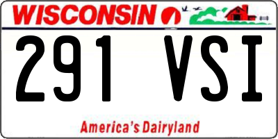WI license plate 291VSI