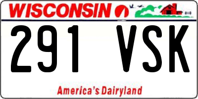 WI license plate 291VSK