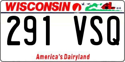 WI license plate 291VSQ