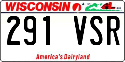 WI license plate 291VSR