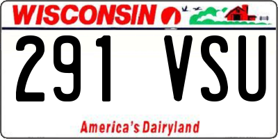WI license plate 291VSU